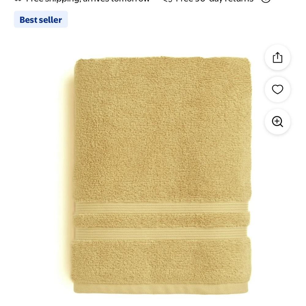 Mainstays Performance Solid Towel Set
4 bath 4 hand and 2 wash clothes